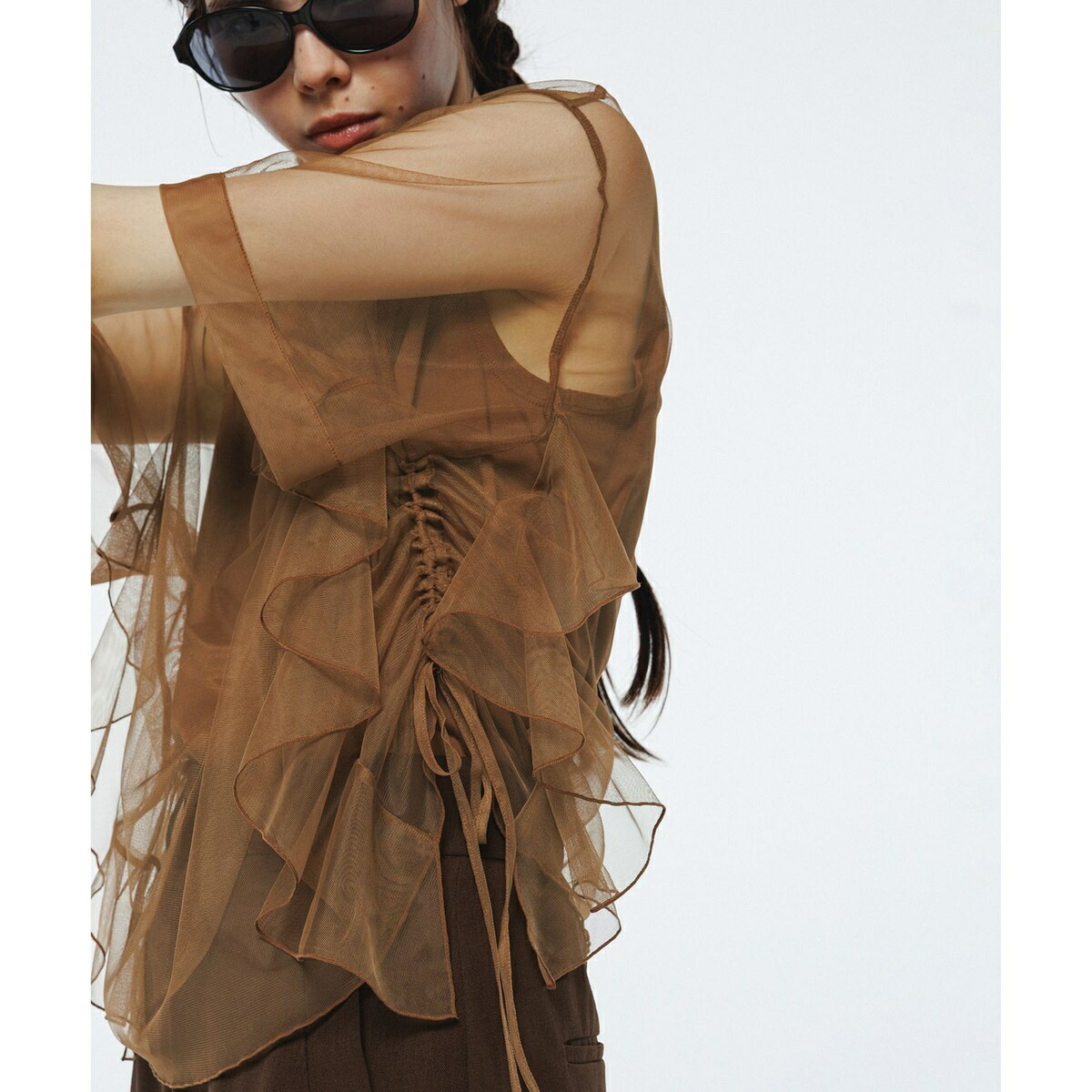 楽天市場】【サステナブル】・【定番人気】ギャザーチュールトップス