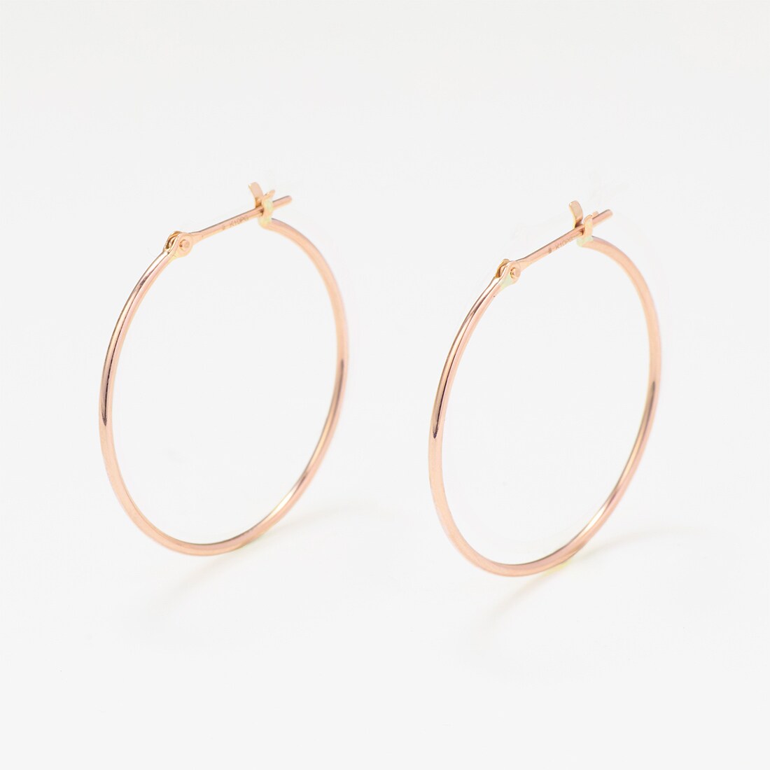 楽天市場】ete k10 ピアス フープ ピンクゴールドの通販