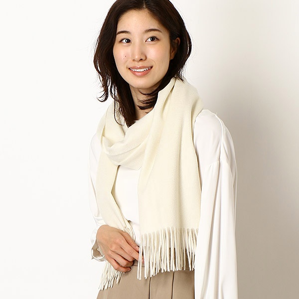 楽天市場】（手洗いOK・軽い・12配色】カシミヤ100％エアリー波付無地