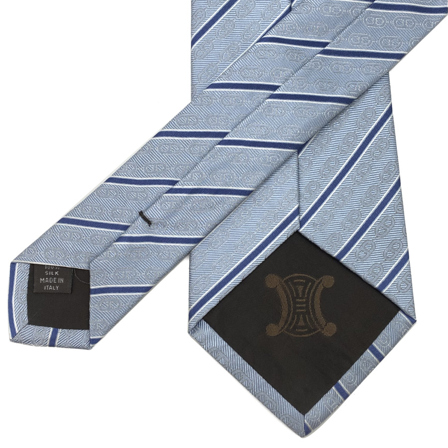 極美品】 CELINE セリーヌ ソリッド ネイビー ネクタイ セリーヌ