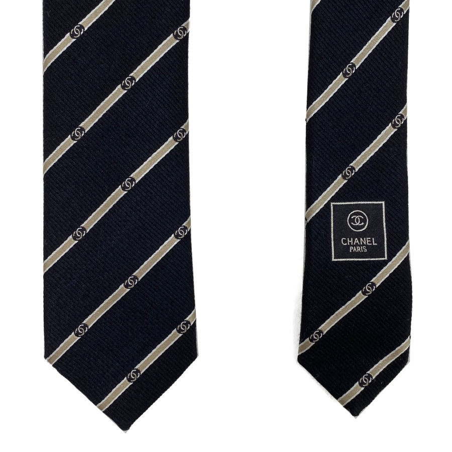楽天市場】CHANEL シャネル ネクタイ タイ ストライプ ロゴ CCマーク
