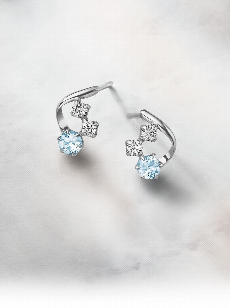 楽天市場】4℃ ピアス アクアマリンの通販