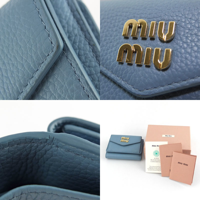 楽天市場】ミュウミュウ MIUMIU 三つ折り財布 コンパクトウォレット