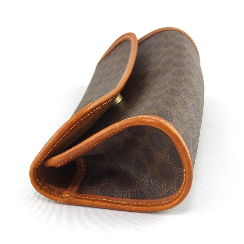 楽天市場】セリーヌ CELINE マカダム柄 ポーチ PVC レザー ブラウン