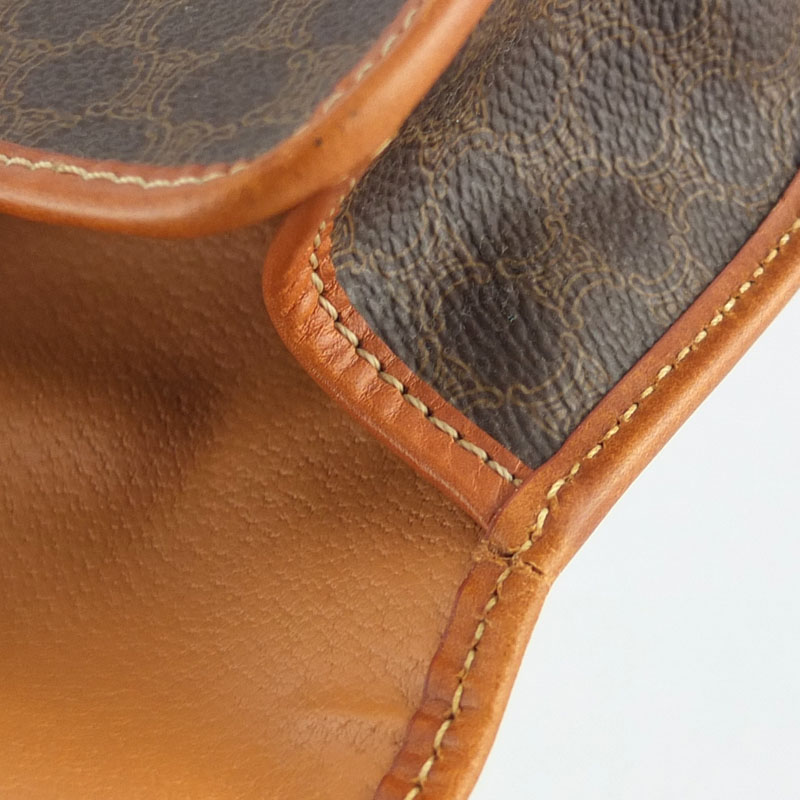 楽天市場】セリーヌ CELINE マカダム柄 ポーチ PVC レザー ブラウン