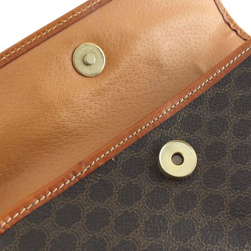 楽天市場】セリーヌ CELINE マカダム柄 ポーチ PVC レザー ブラウン