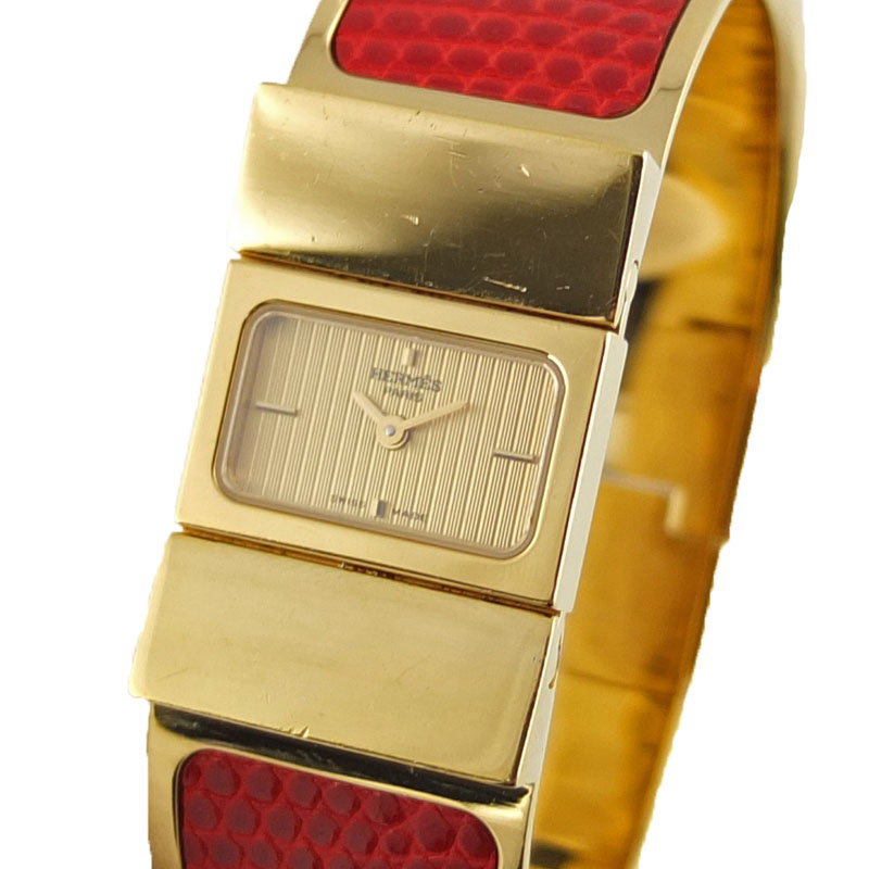 楽天市場】エルメス HERMES ロケ L01.201 バングルウォッチ クォーツ