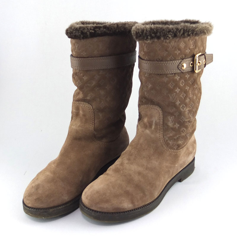 楽天市場】ルイ ヴィトン LOUIS VUITTON ムートン ブーツ モノグラム