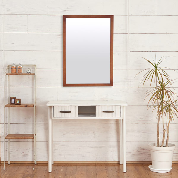 楽天市場】壁掛け 鏡 スタンドミラー 木枠 S530 ダークブラウン 幅60.6