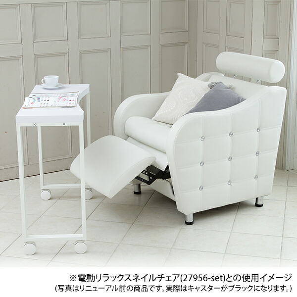 楽天市場】ネイル テーブル デスク 机 キャスター付き 天板Rカット