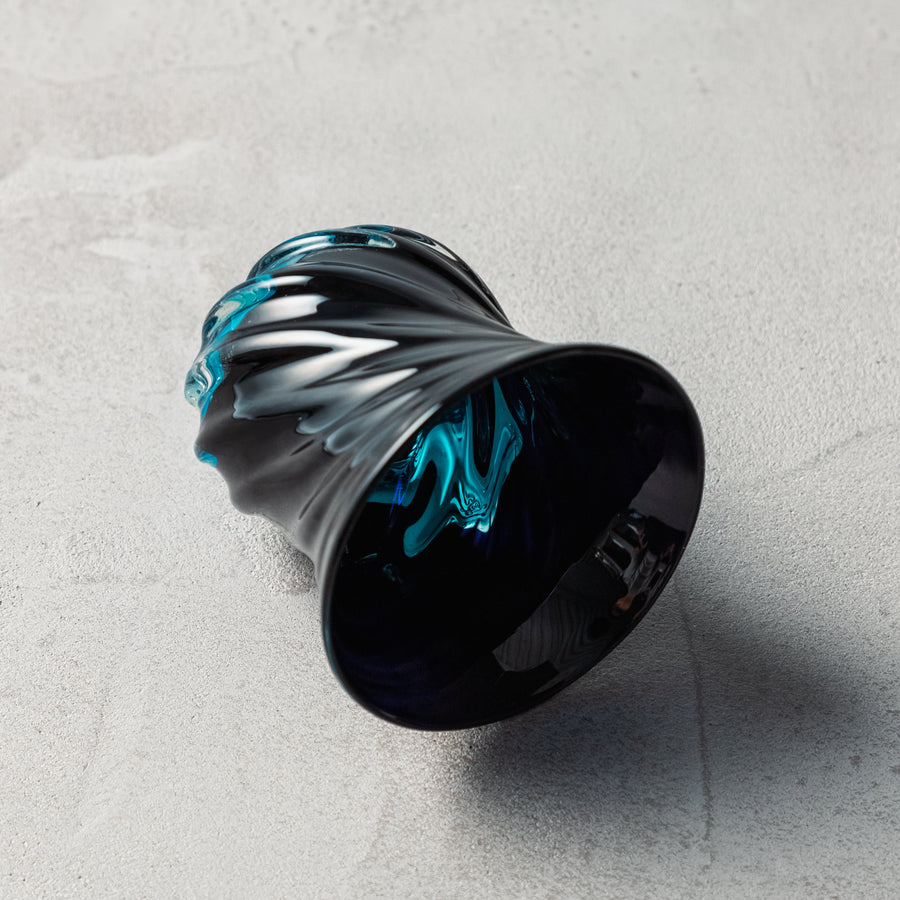 ガラス専門店｜琉球ガラス工房｜青の洞窟 底穴 モールグラス sake cup