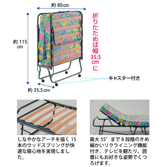 NEW イタリア製 折りたたみベッド「天使の眠り」 ｜使ってヨカッタ