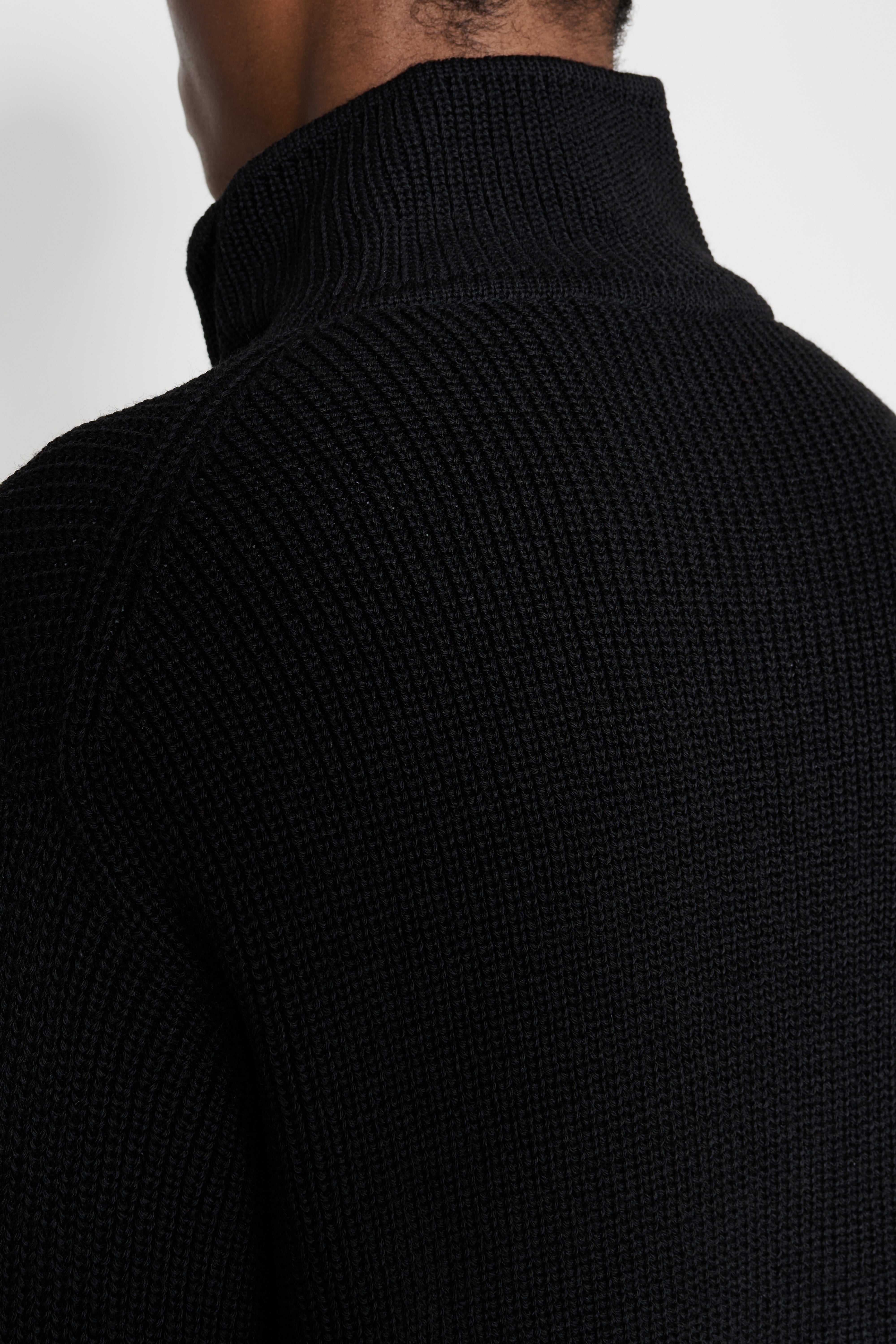 Margaret Howell Zip Through Cardigan Dry Wool Black – Très Bien