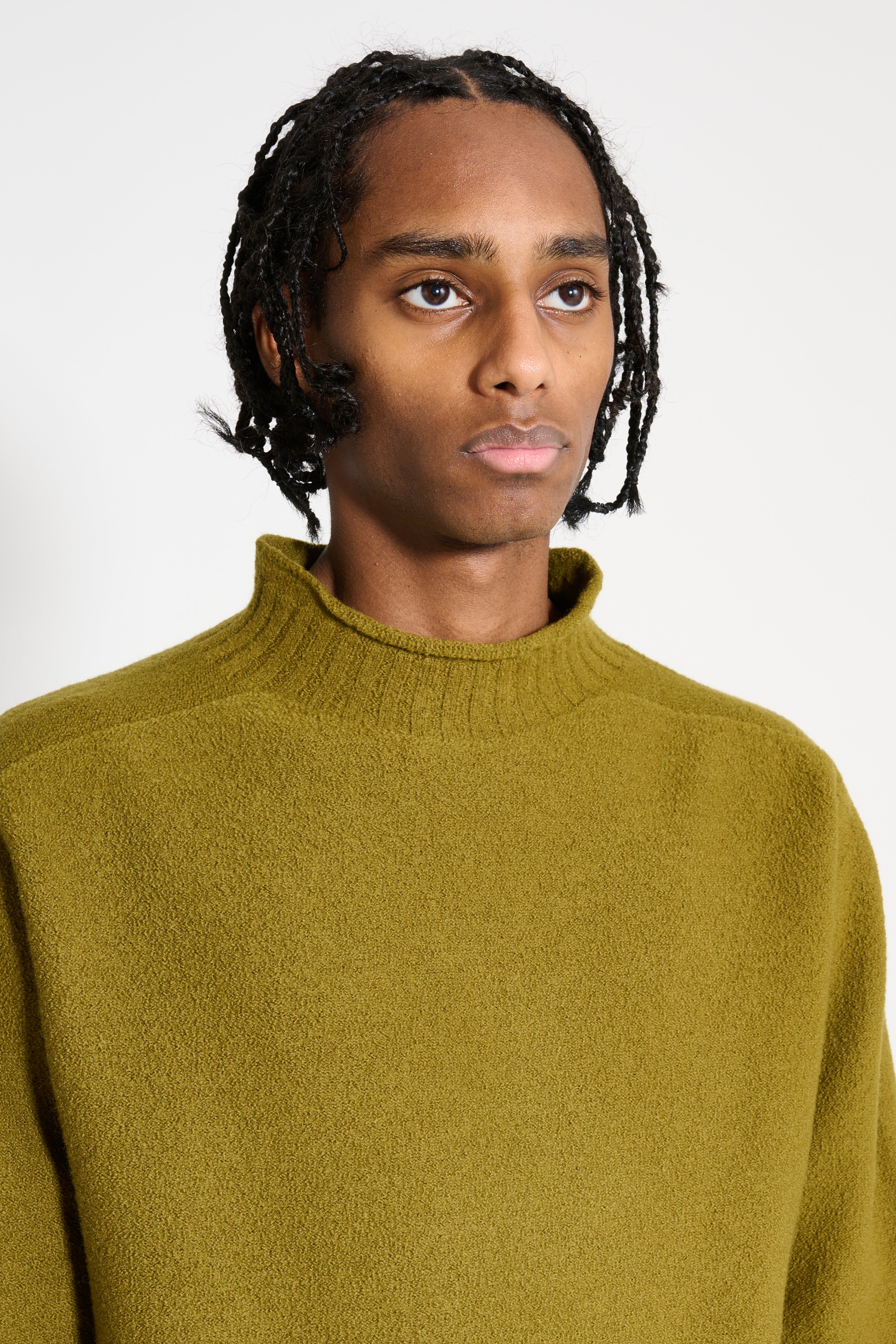 Margaret Howell MHL Felted Guernsey Felted Wool Fresh Olive – Très