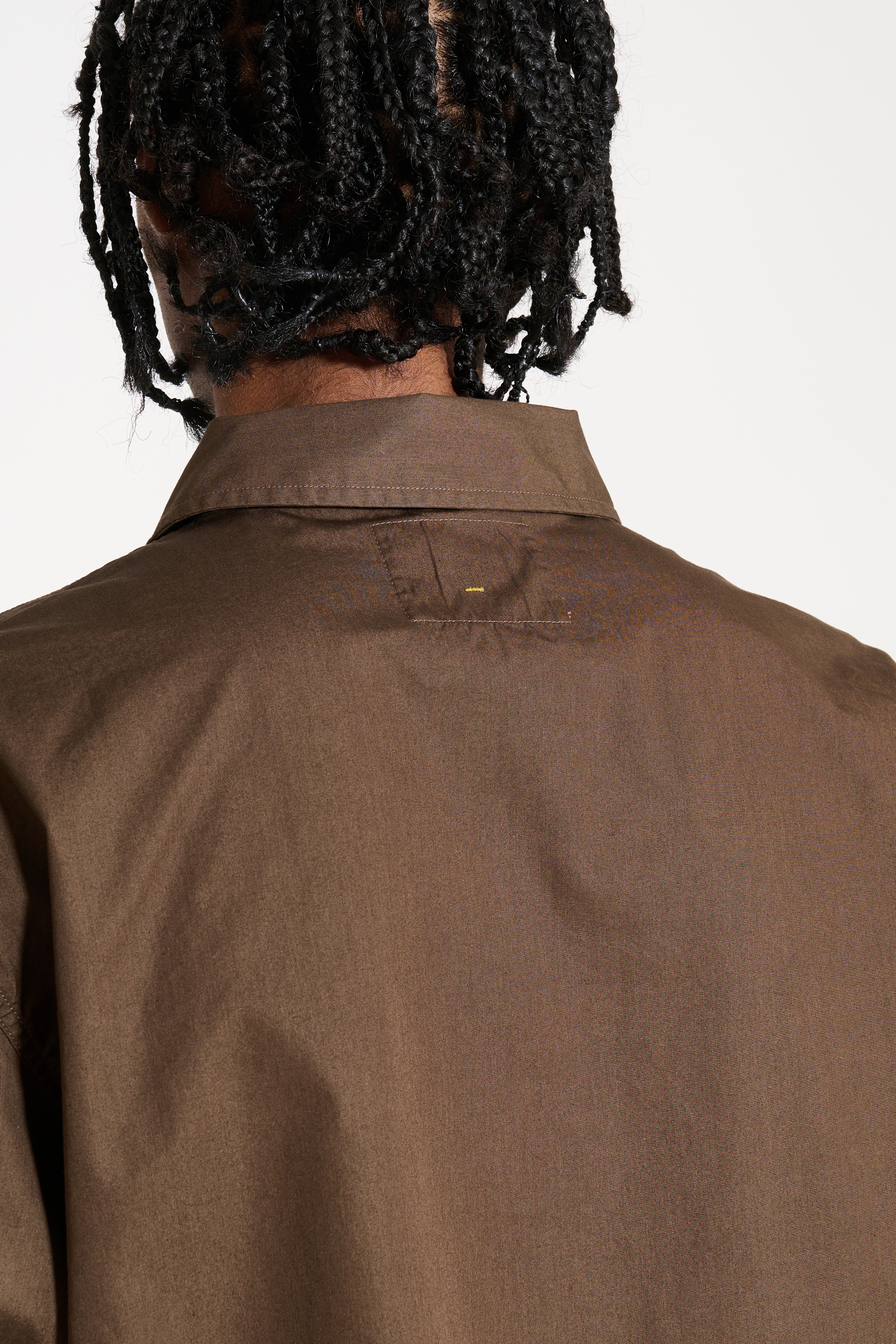 Margaret Howell MHL PJ Shirt Compact Cotton Poplin Carob – Très Bien