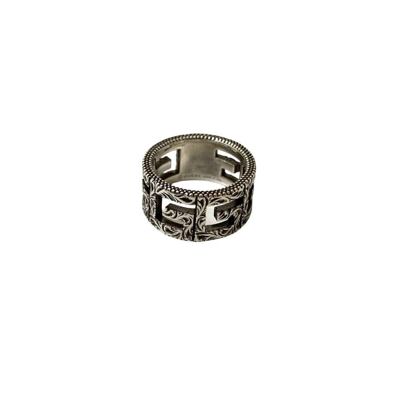 GUCCI スクエアG アラベスク リング – Trip