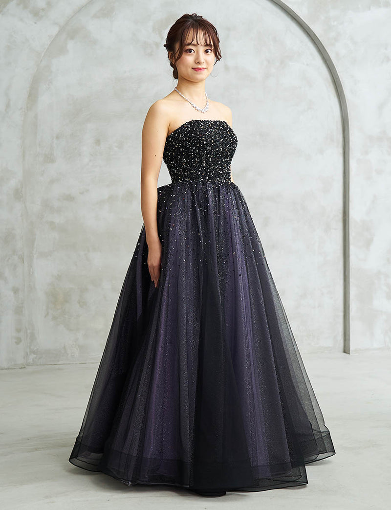 ラベンダーブラック ステージドレス・演奏会ドレスにお薦めロング