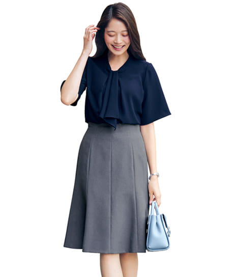 全3色】四分袖プルオーバーブラウス（ストレッチ） U82357 | 事務服