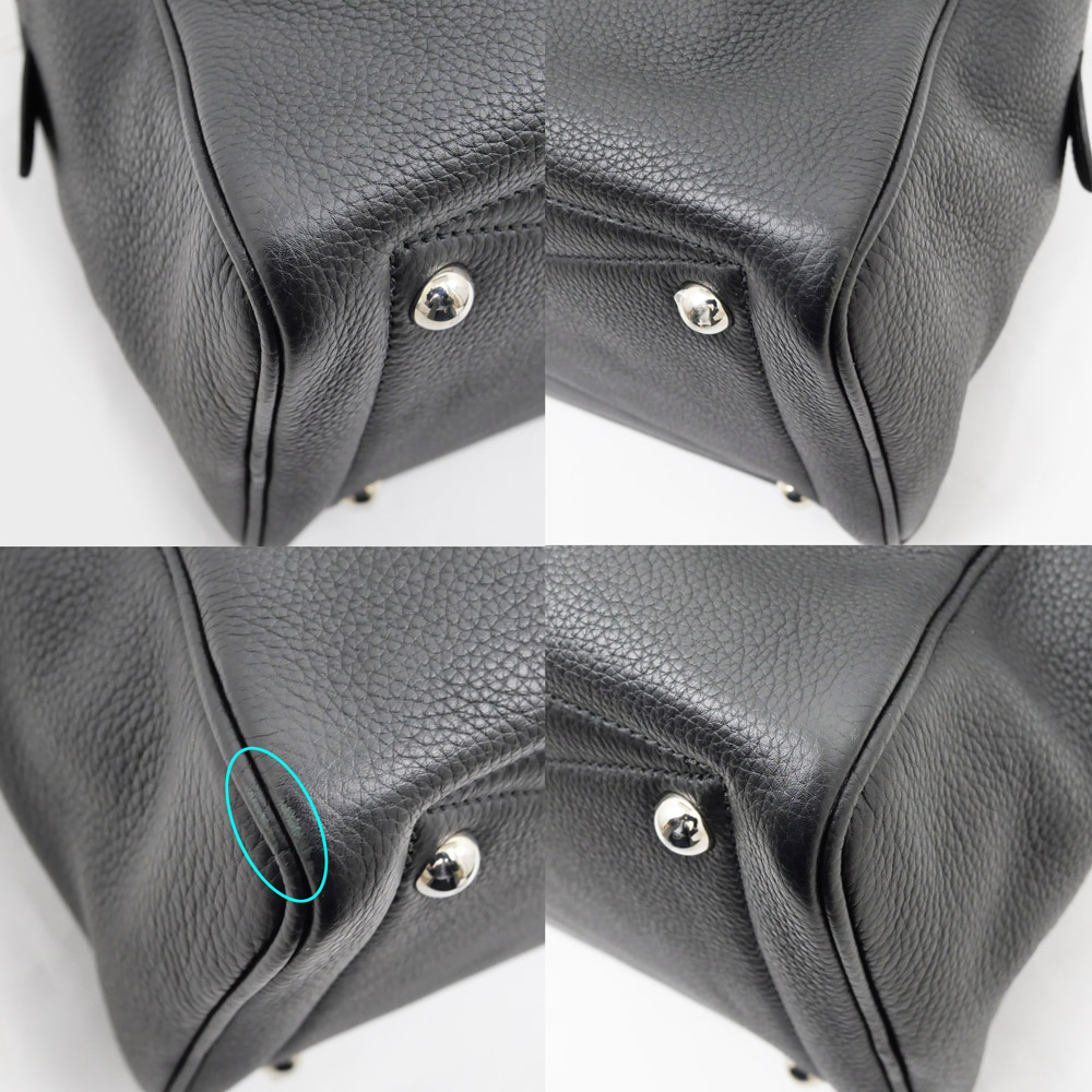 名東】【HERMES】エルメス ヴィクトリア フールトゥ 35 ブラック