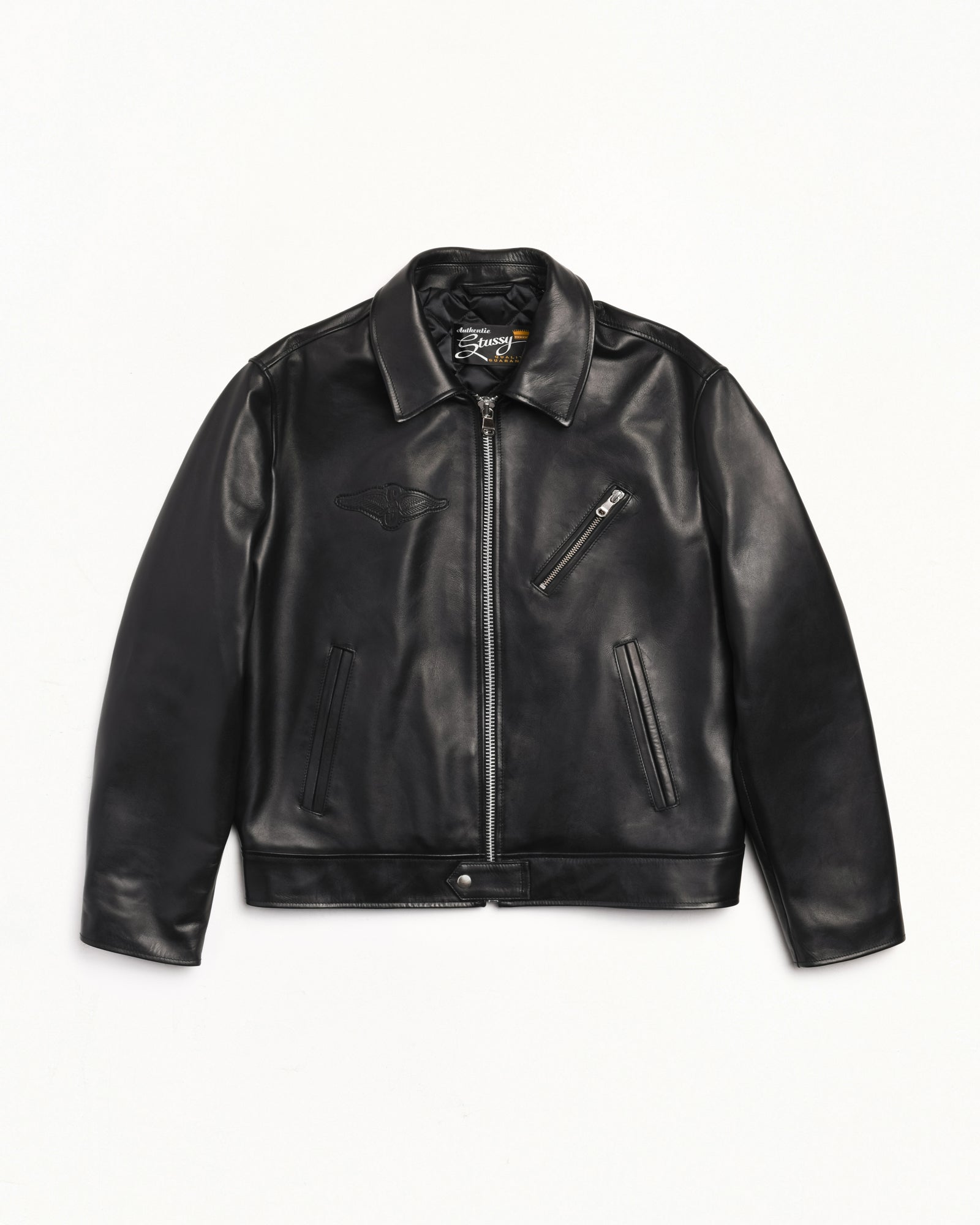 Biker Jacket – Black | Outerwear | Stüssy UK