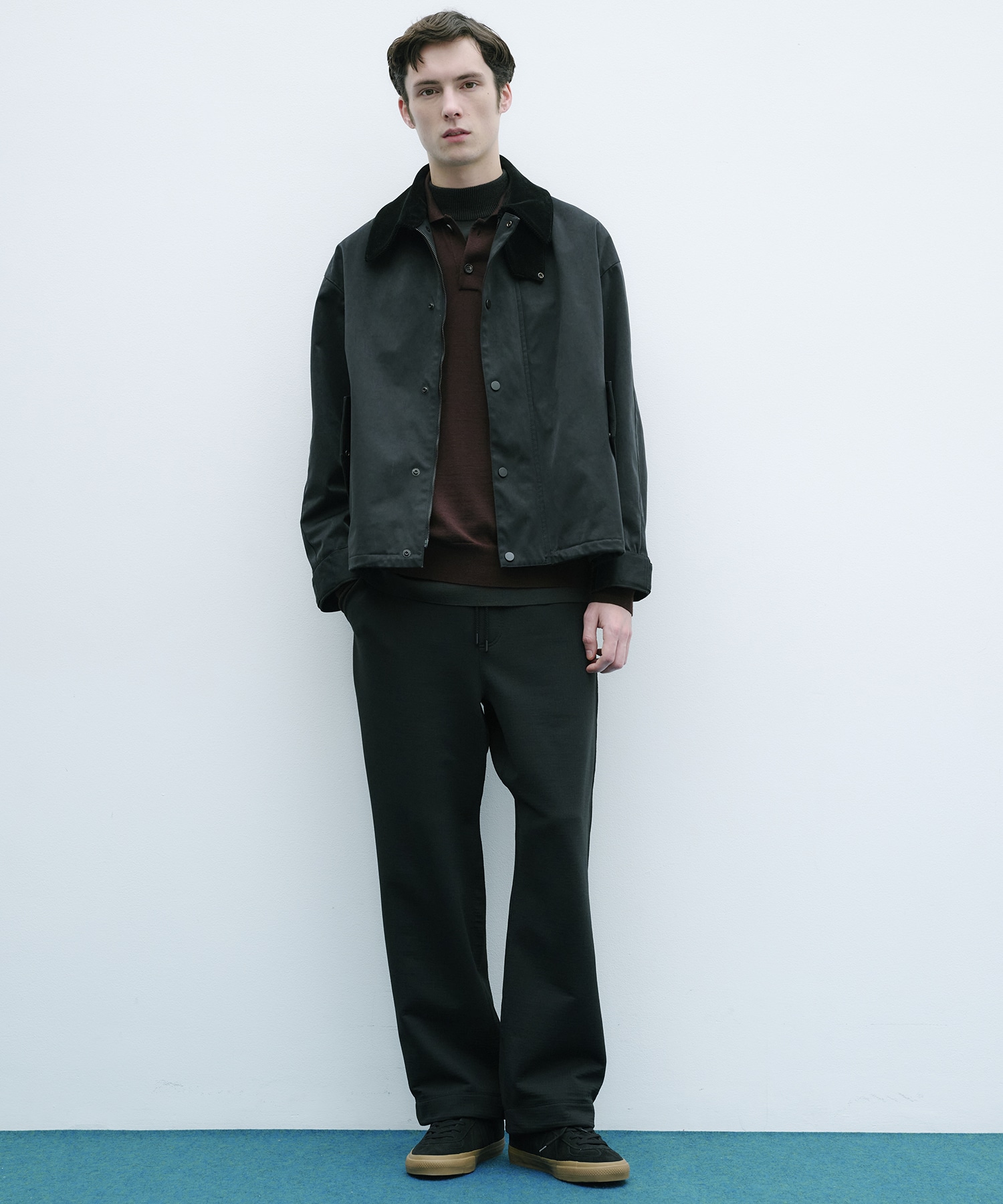 残りわずか｜再入荷なし〉LORO PIANA CASHMERE SILK KNIT POLO(1 DARK