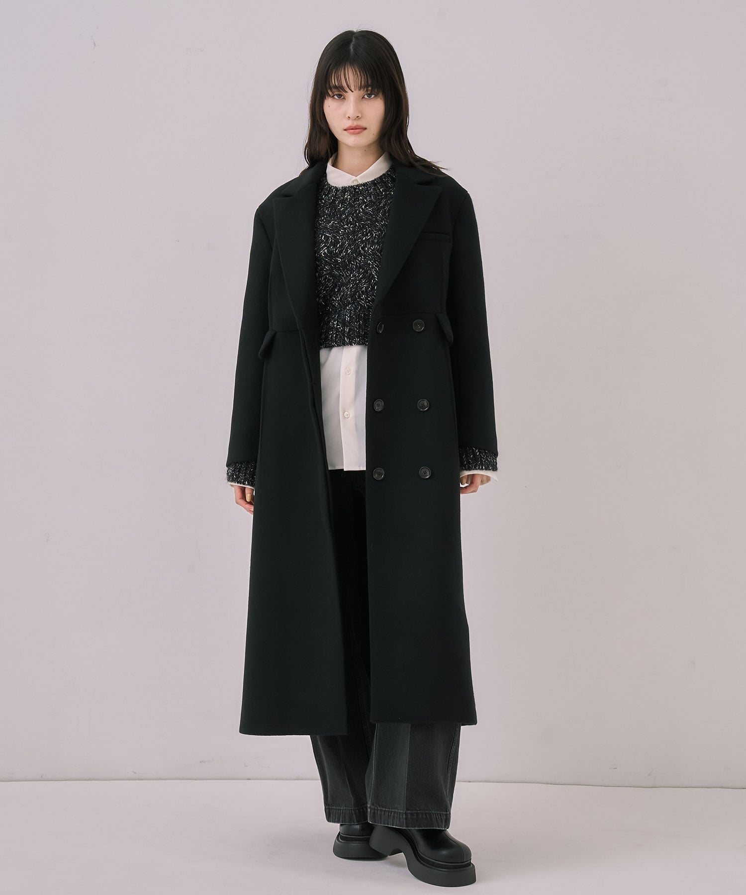 残りわずか〉マキシチェスターコート(1 BLACK): : ウィメンズ｜UNITED