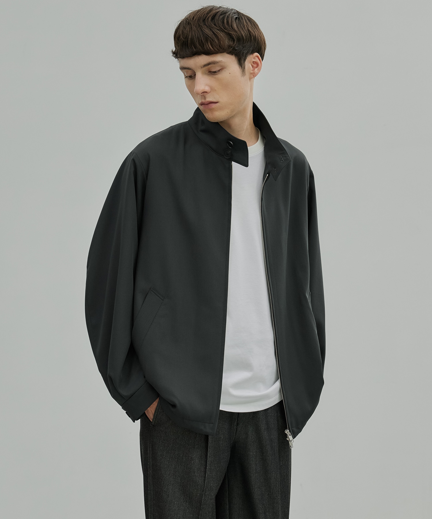 残りわずか｜再入荷なし〉TECHNO WOOL スウィングトップブルゾン(1