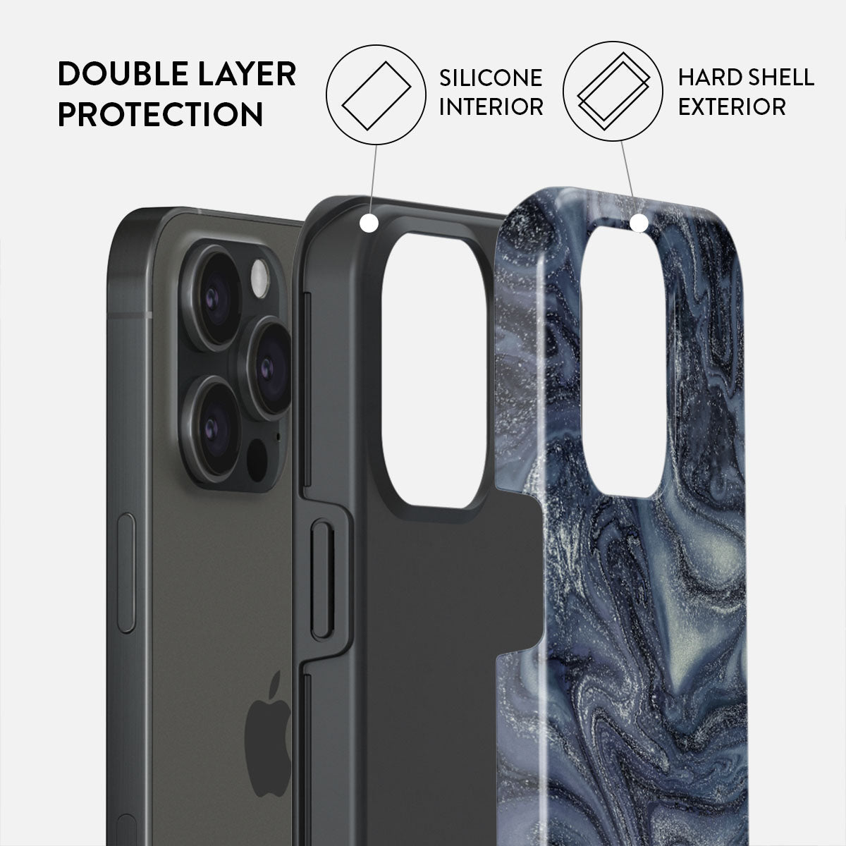 Navy Trench - Blue iPhone 15 Pro Case | BURGA