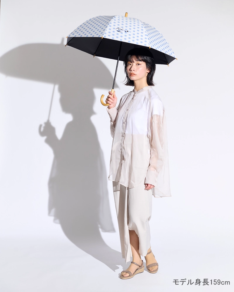 Sサイズ + plus / 水玉 | 完全遮光日傘｜サンバリア100