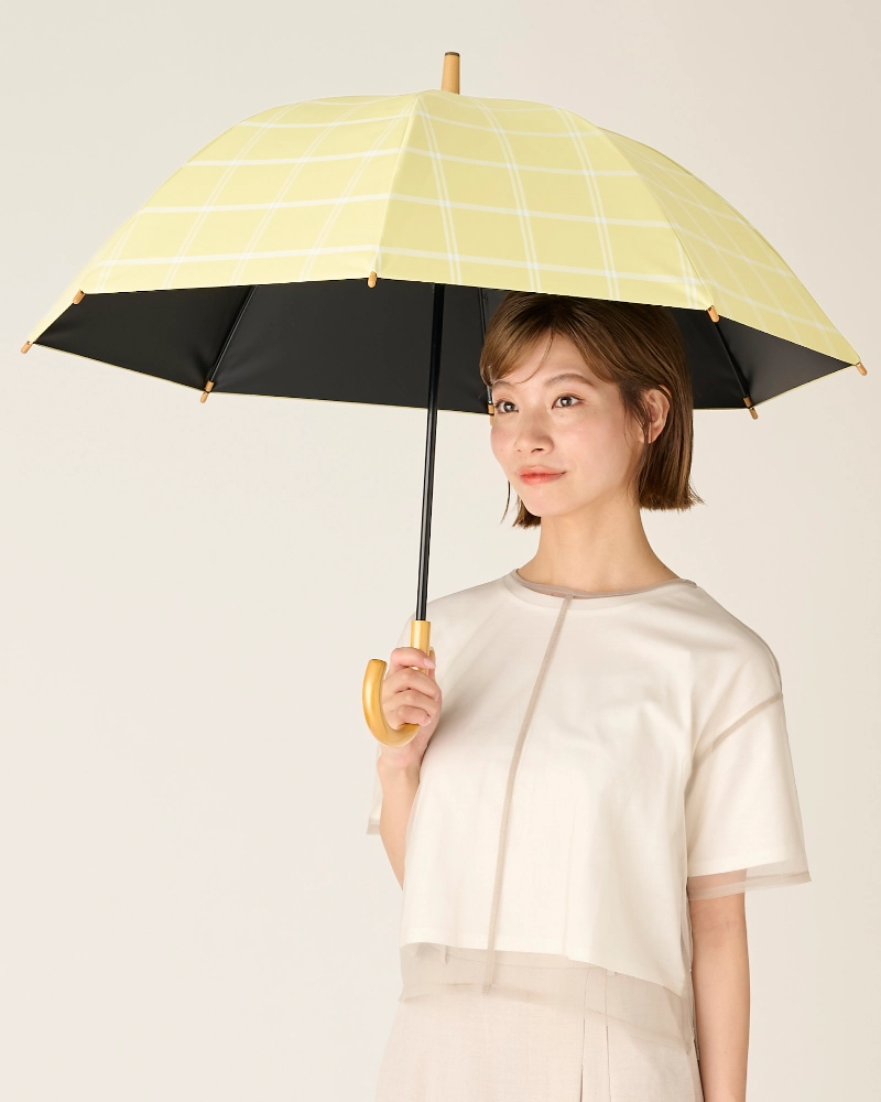 Sサイズ + plus / チェック | 完全遮光日傘｜サンバリア100