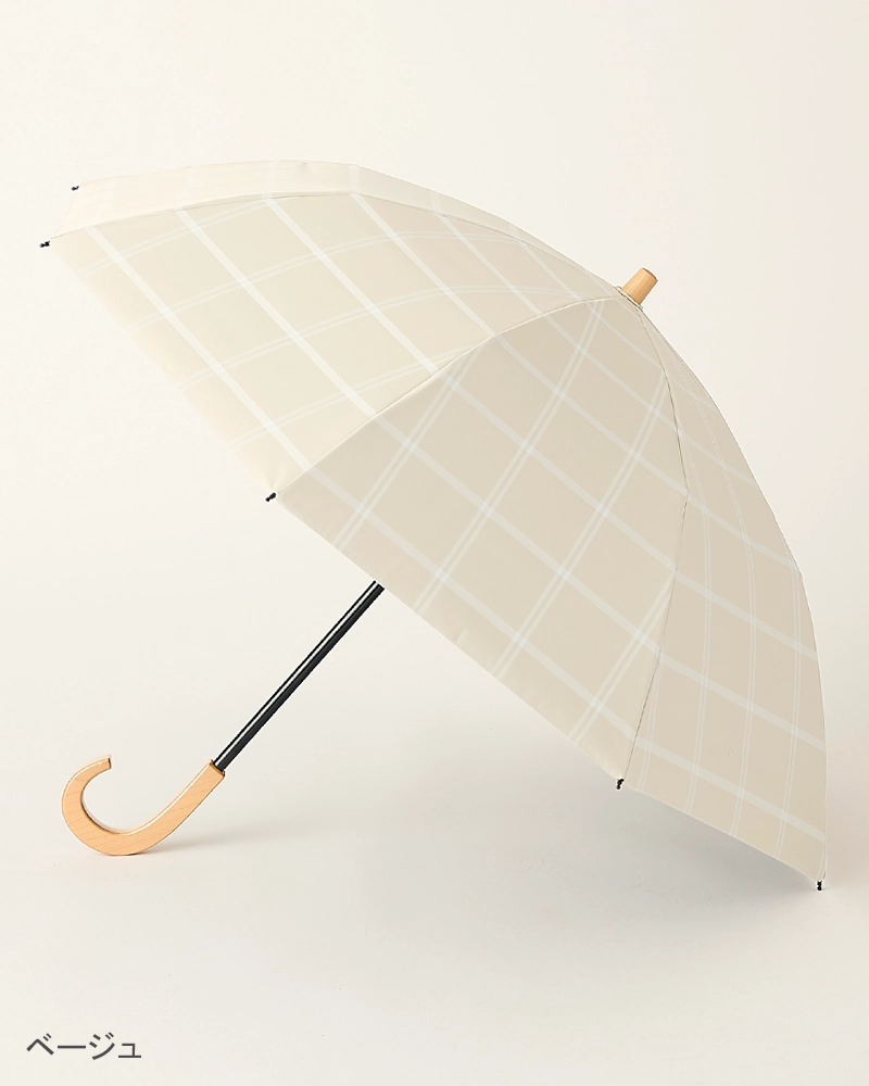 2段折 / チェック | 完全遮光日傘｜サンバリア100