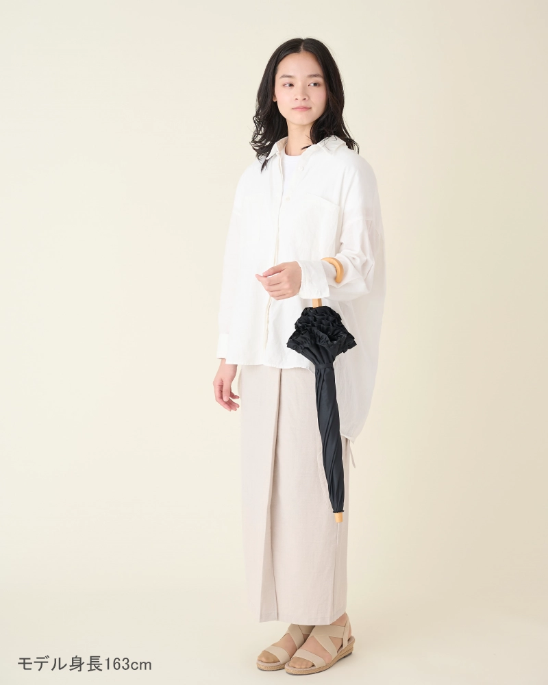 2段折 フリル / | 完全遮光日傘｜サンバリア100