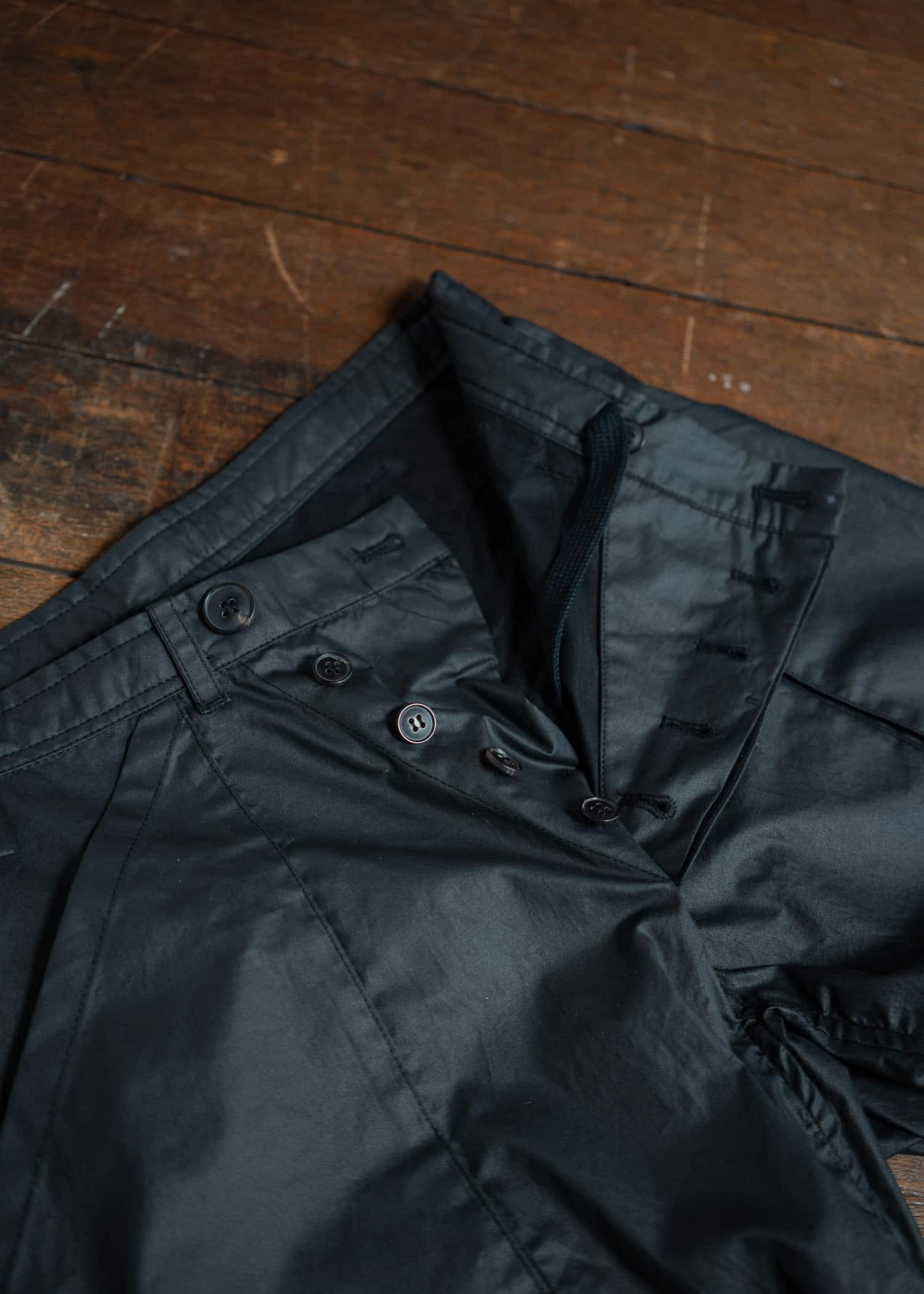 JAN-JAN VAN ESSCHE TROUSERS#82 Tapered Leg Trousers Coated Cotton