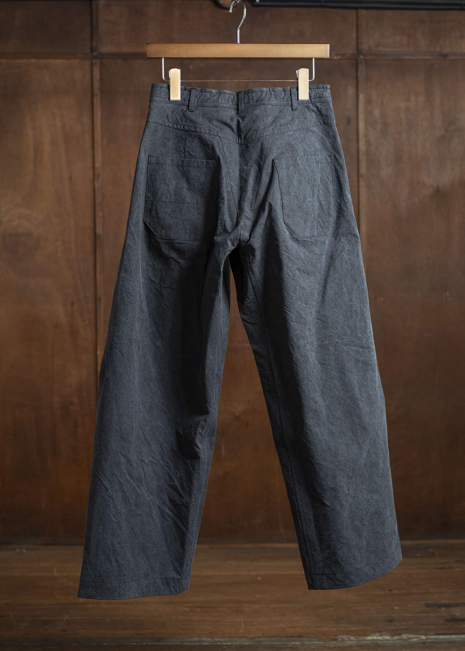 JAN-JAN VAN ESSCHE TROUSERS#84-TIME WASHED CANVAS BLACK Oversized