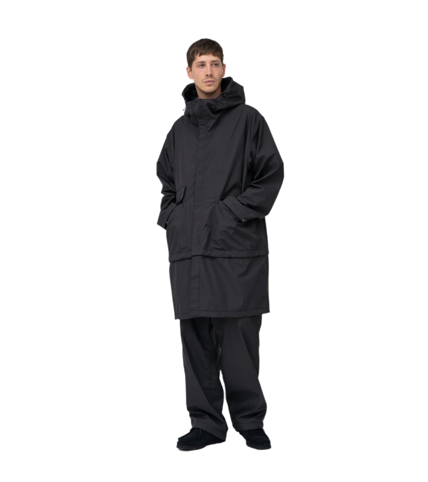 Nanamica 3L PERTEX SHIELD 2Way Travel Coat Black | VAVA STORE