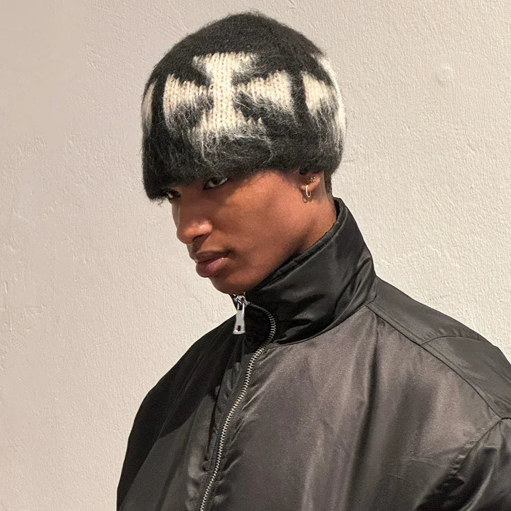 ASKYURSELF Product Page - Brushed Cross Logo Beanie - Black - VENTURER