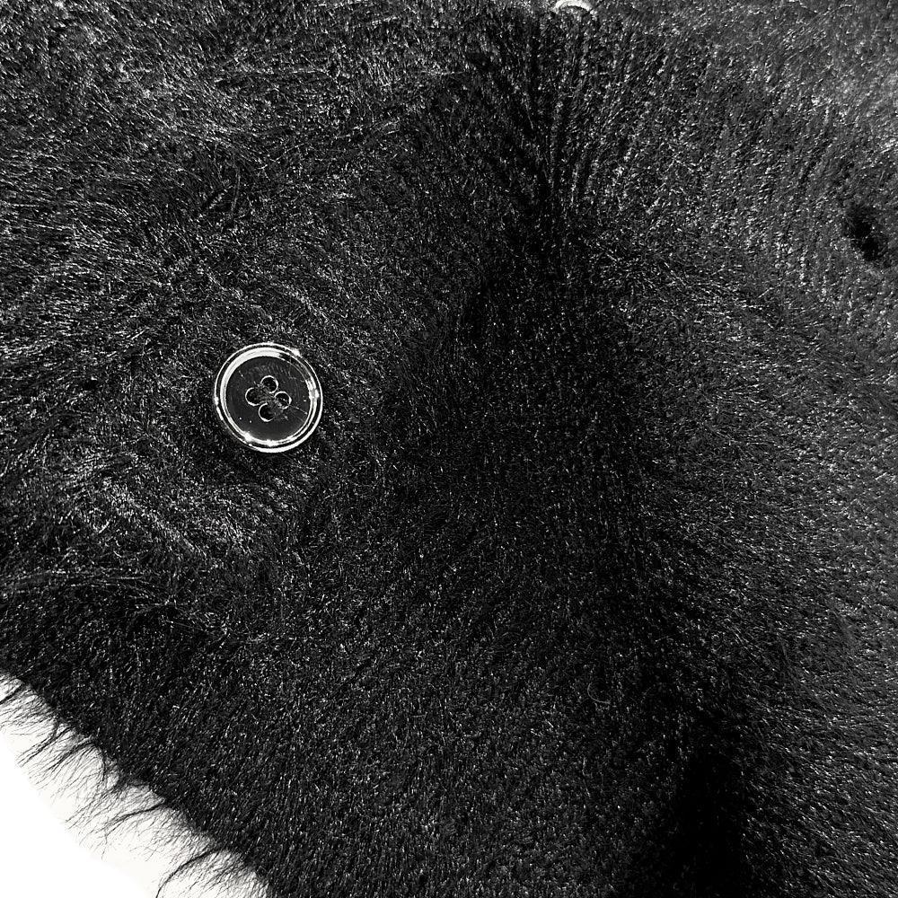 LAST NEST Product Page - Risk Taker Mohair Cardigan - Black - VENTURER