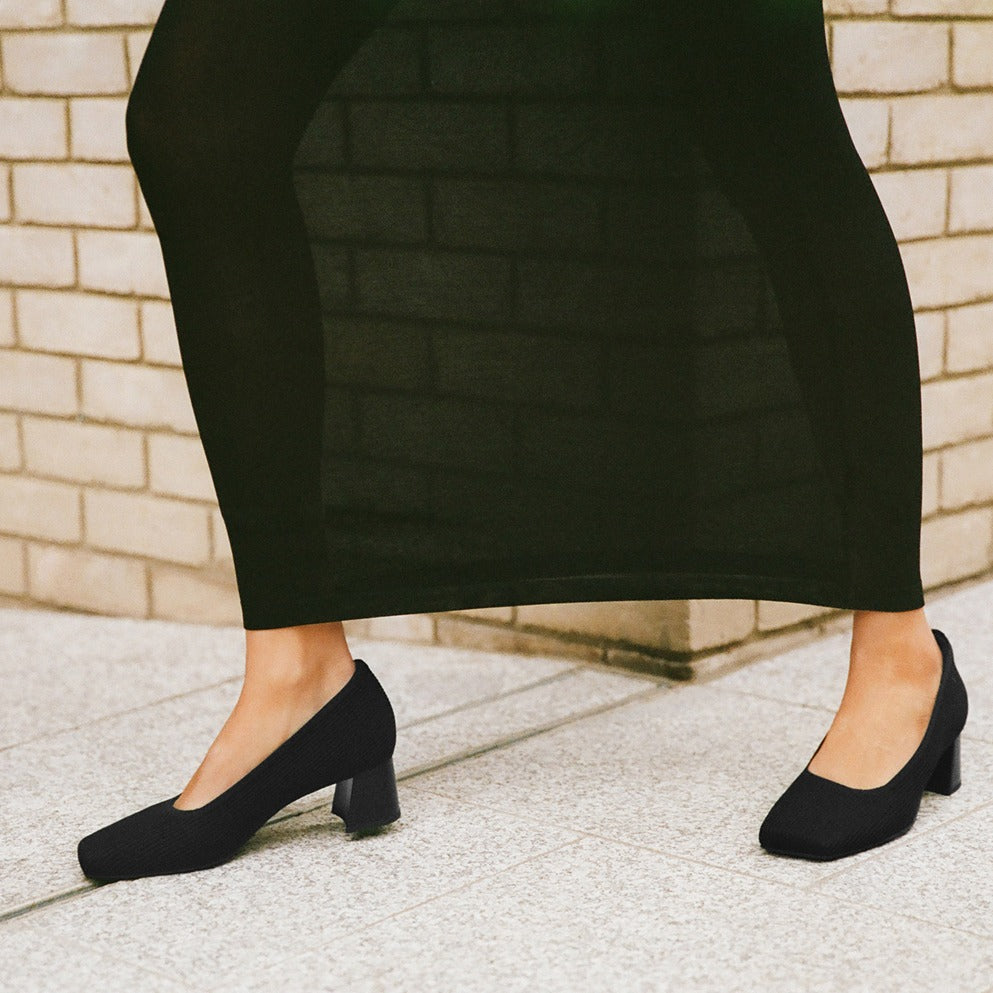 Monroe] スクエアトゥ Margot™ チャンキーヒール パンプス – VIVAIA JAPAN