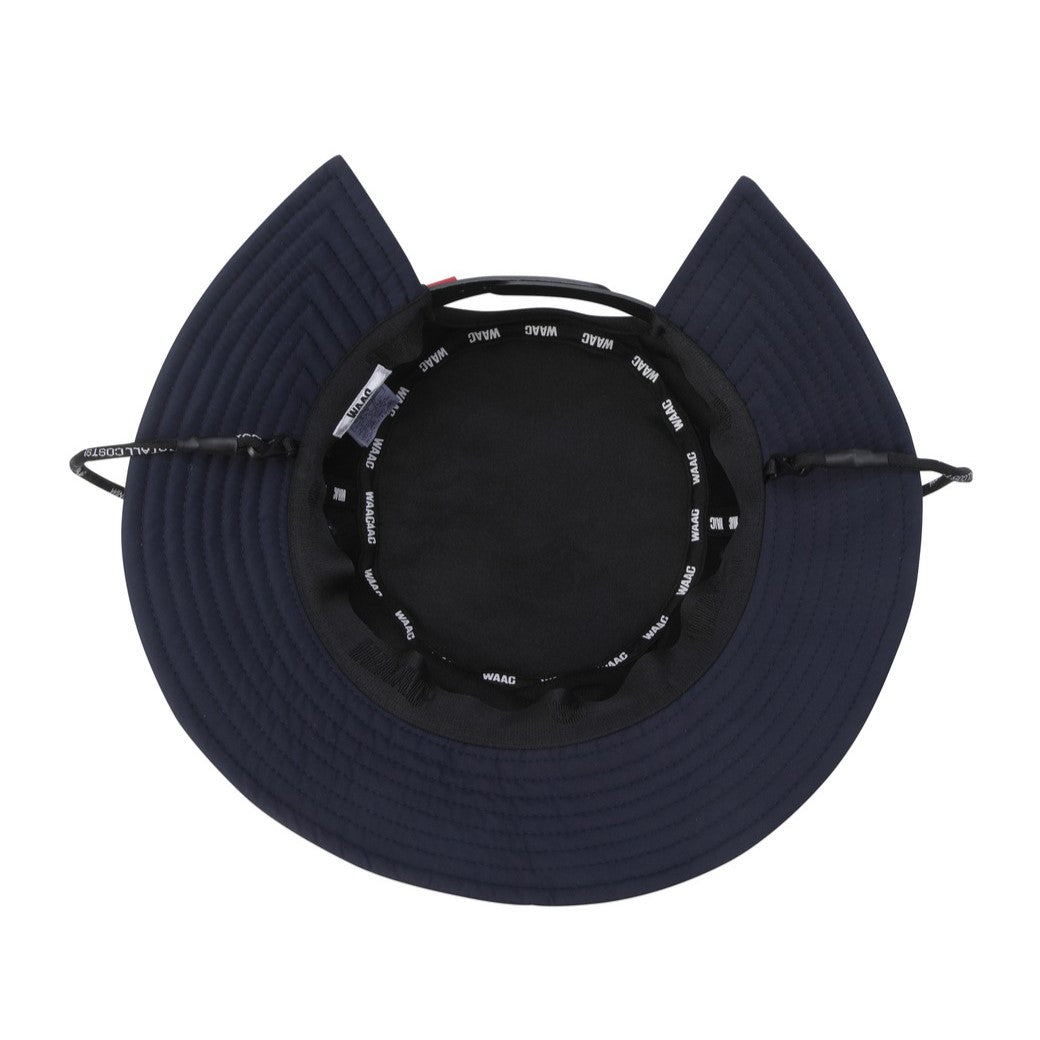 UNISEX WAACKYオープンバックバケットハット ネイビー