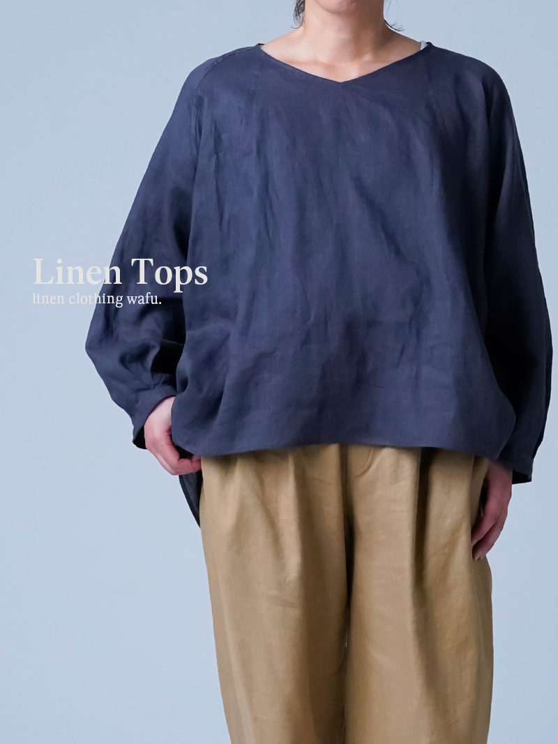 リネントップス】夏のわがままに応える Aライン袖ふんわりトップス