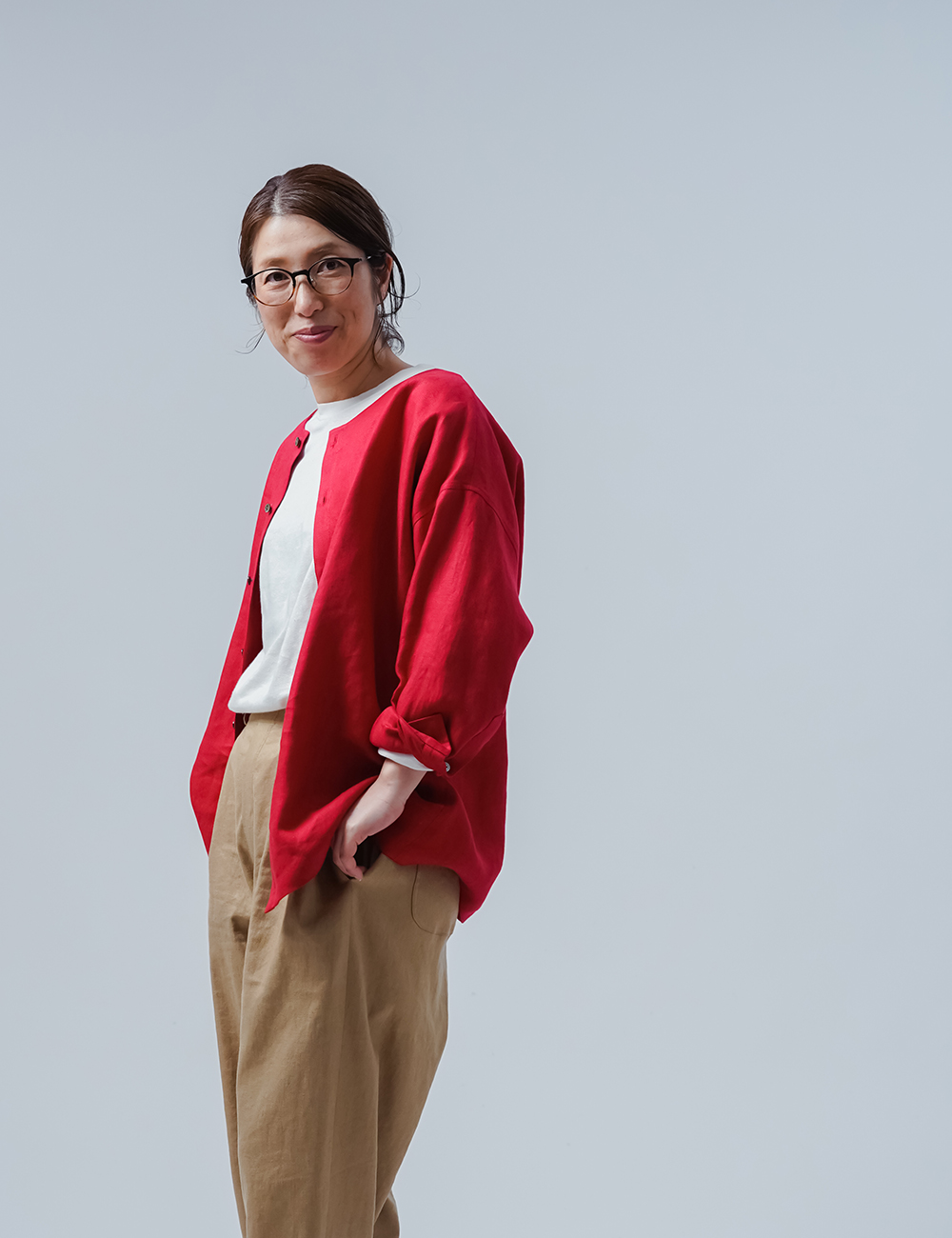 wafu】【リネン シャツジャケット】細部までこだわり技に心酔する