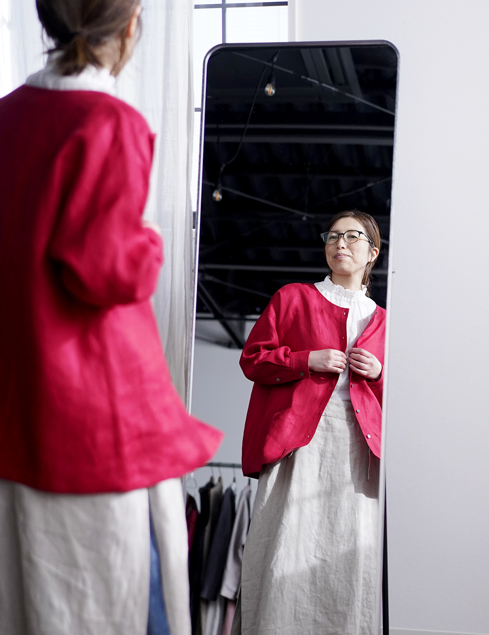 wafu】【リネン シャツジャケット】細部までこだわり技に心酔する