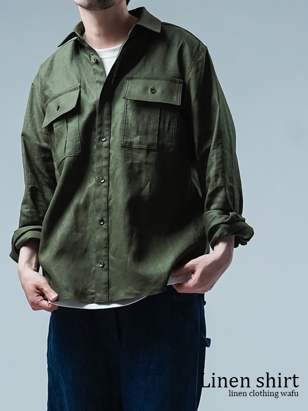 入門編】もう二度と手に入らないリネン100%ストレッチ サファリシャツ