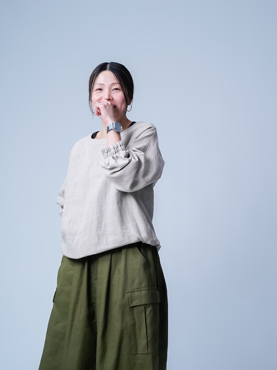 リネンスウェット】サイズ感が大事しっかり者のスウェット ／ 亜麻