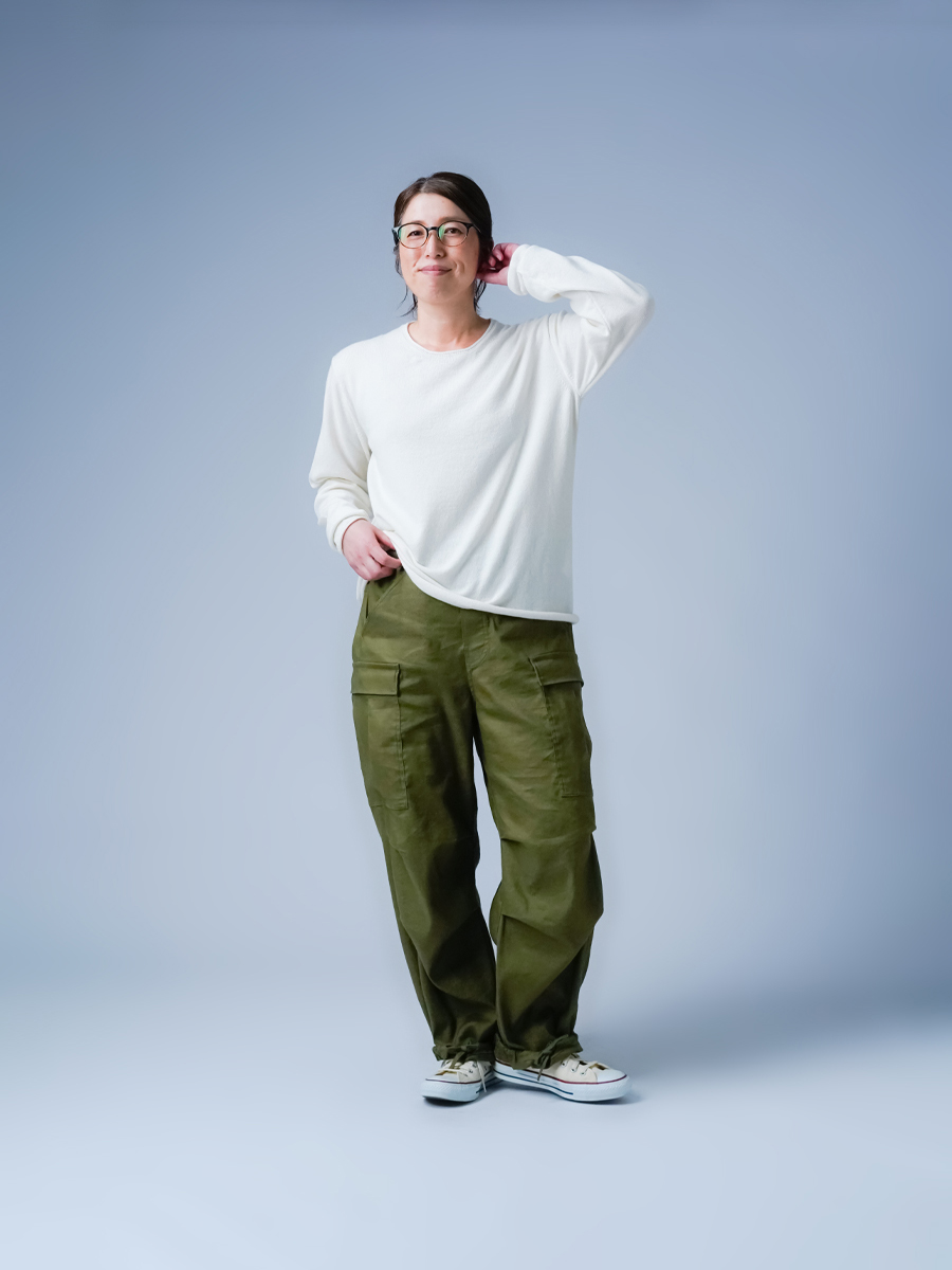 新感覚！カシミヤ70%×シルク30% 肌に優しいインナーセーター クルー