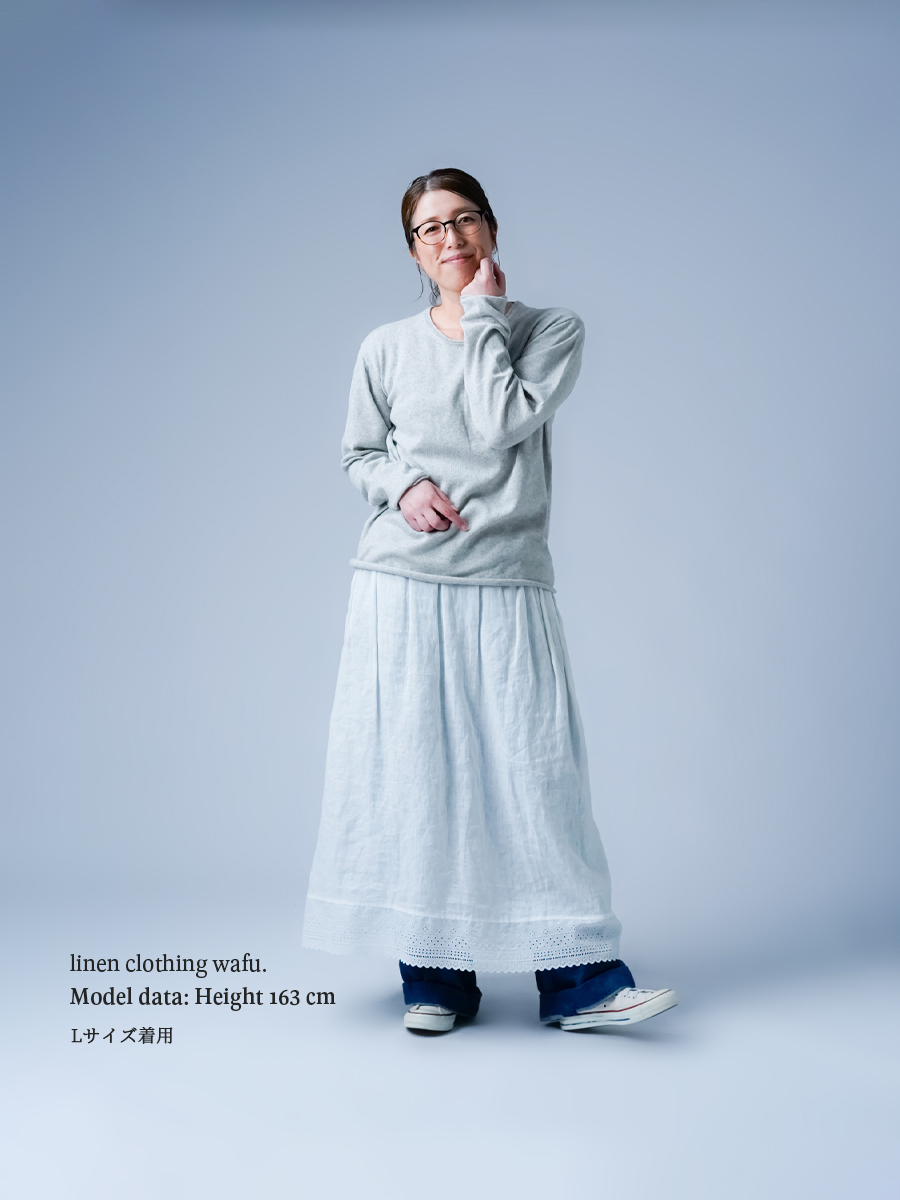 新感覚！カシミヤ70%×シルク30% 肌に優しいインナーセーター クルー