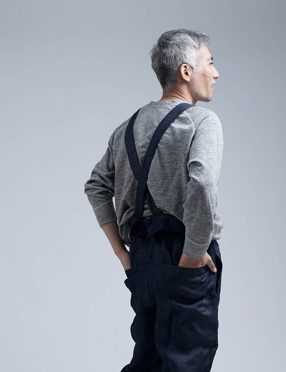 受注製作】リネンデニム サロペット オーバーオール リネンパンツ