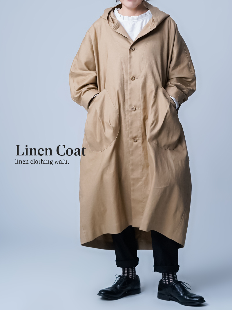 リネンソロテックス】次元を超える便利さ。立体ポケット付き パーカー