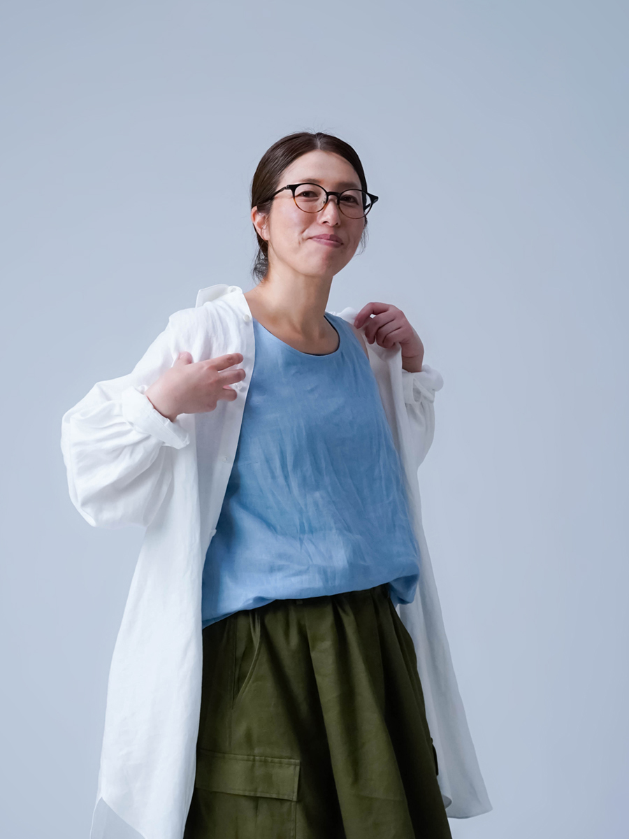 リネンタンクトップ】脇汗対策の救世主 よしタンクNEO ／ 4色展開 p005d