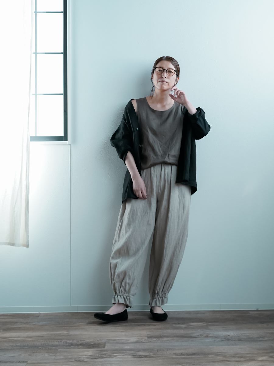 リネンタンクトップ】脇汗対策の救世主 よしタンクNEO ／ 鶯茶